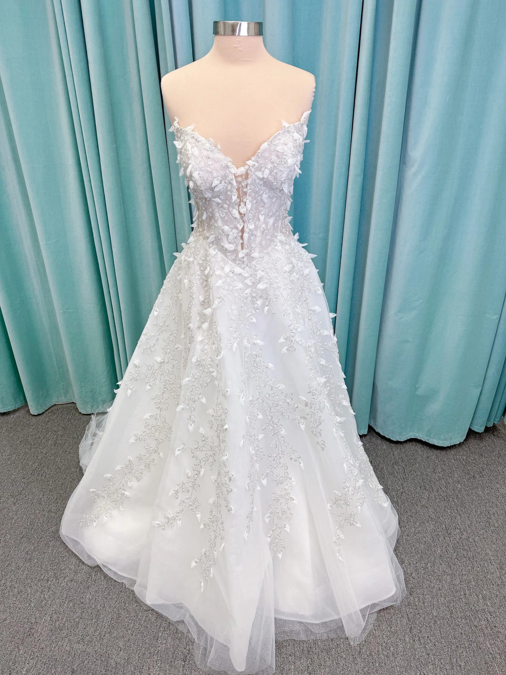 Randy Fenoli Goddess Ballgown Wedding Dress with Plunging Sweetheart Neckline